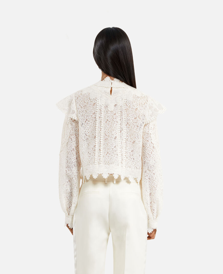 The Kooples FEMME ECRU top en dentelle écru