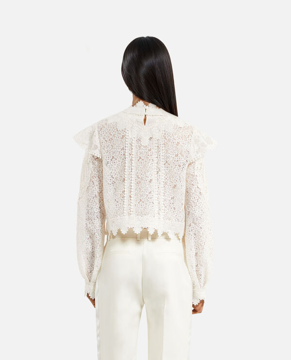 The Kooples WOMEN ECRU ecru lace top