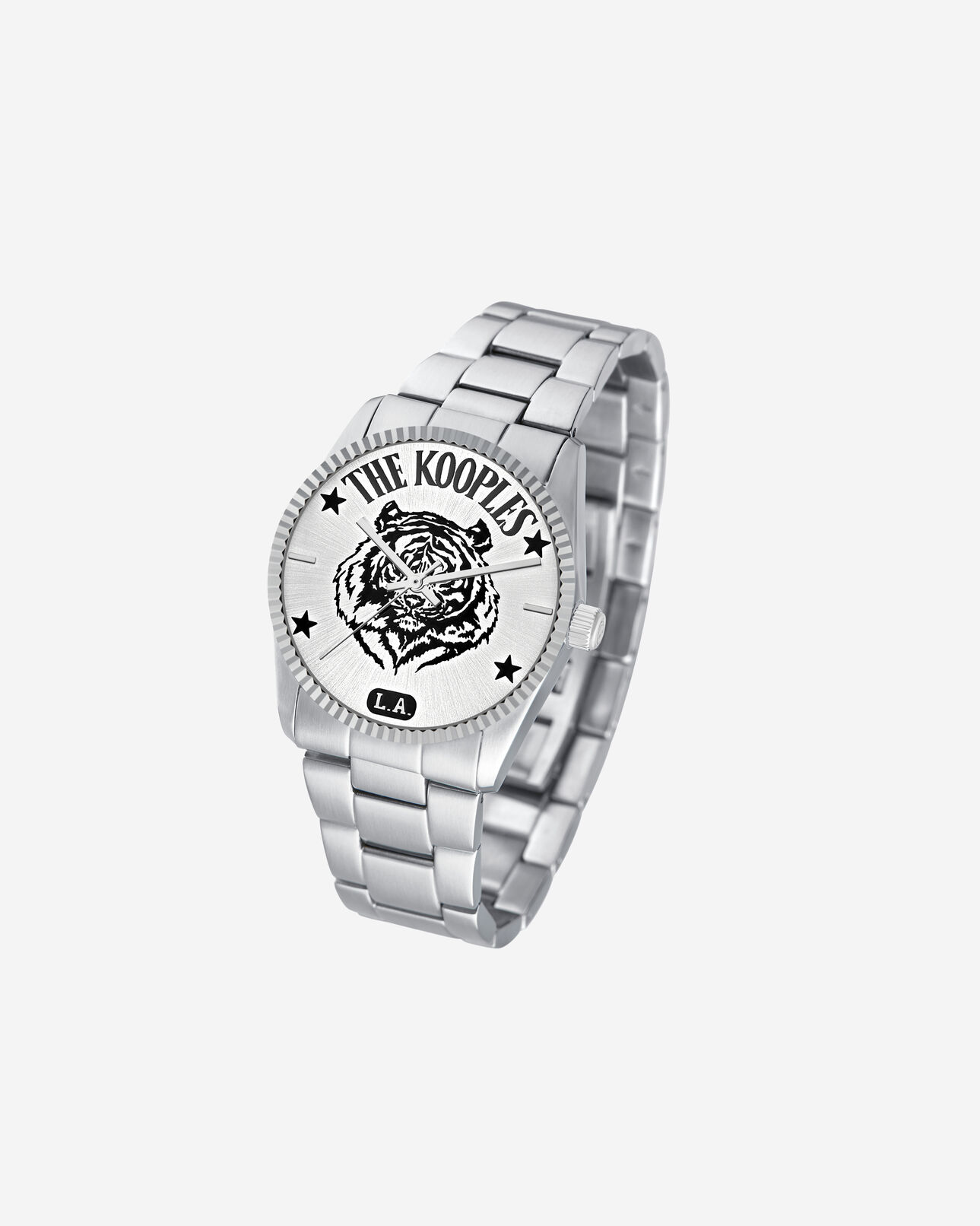 The Kooples MIXED SILVER la tiger silver watch