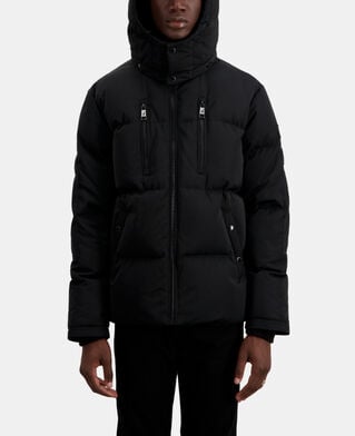 The Kooples MEN BLACK black hooded puffer jacket
