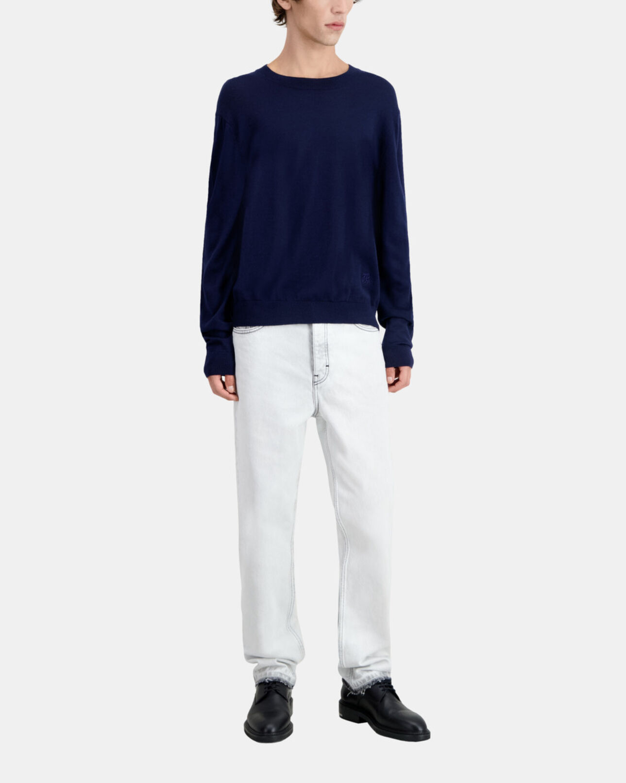 The Kooples MEN NAVY navy blue merino wool sweater