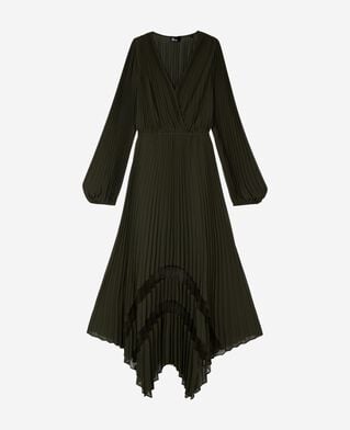 The Kooples F KAKI khaki pleated maxi dress