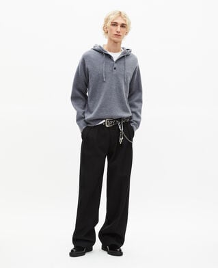 The Kooples MEN MIDDLE GREY MEL grey hoodie