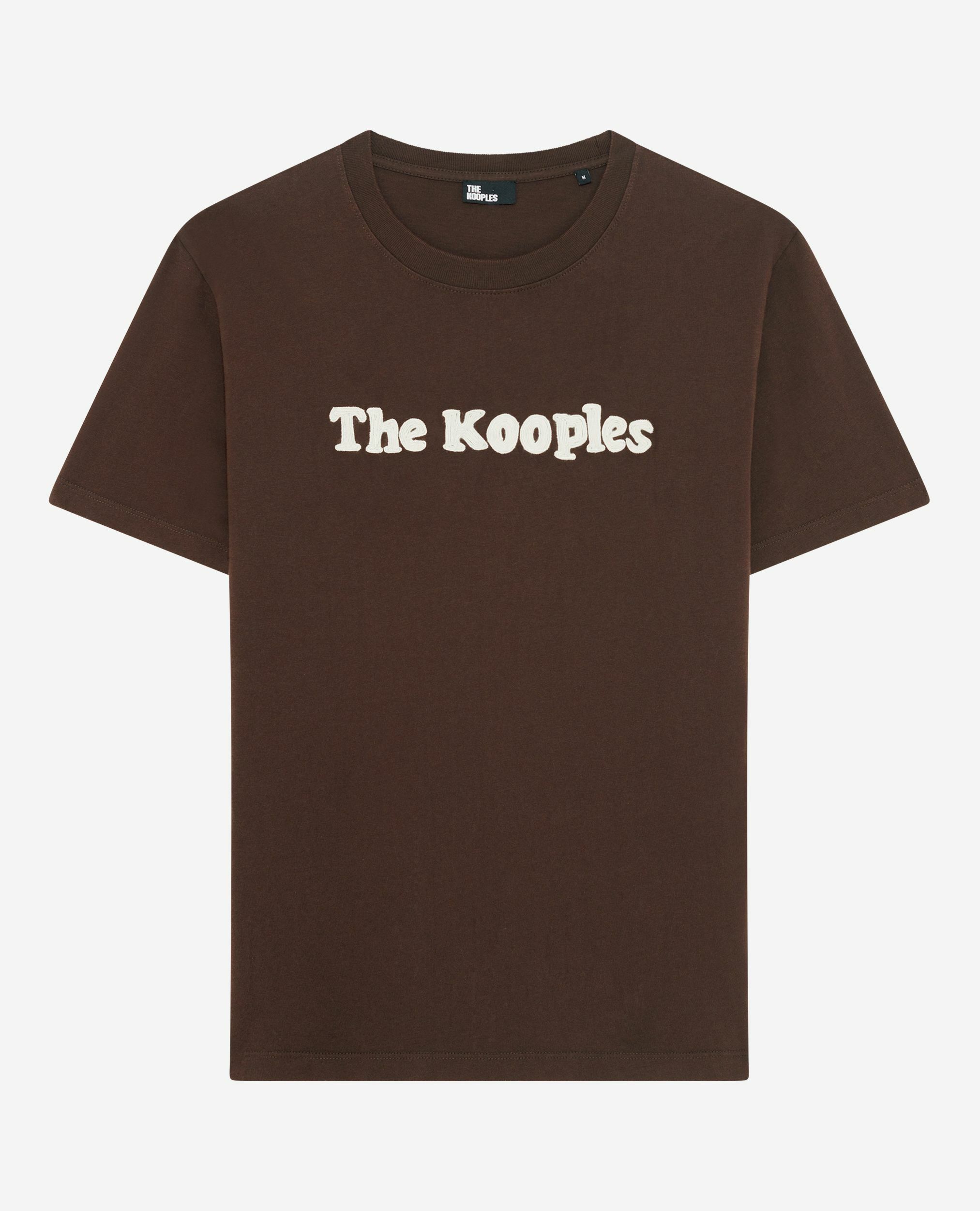 T-shirt avec broderie marron, BROWN, hi-res image number null