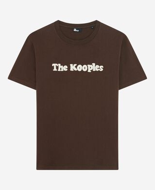 The Kooples HOMME BROWN t-shirt avec broderie marron