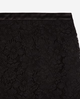 The Kooples WOMEN BLACK short black lace skirt