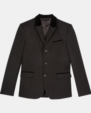The Kooples HOMME BLACK blazer en laine noire
