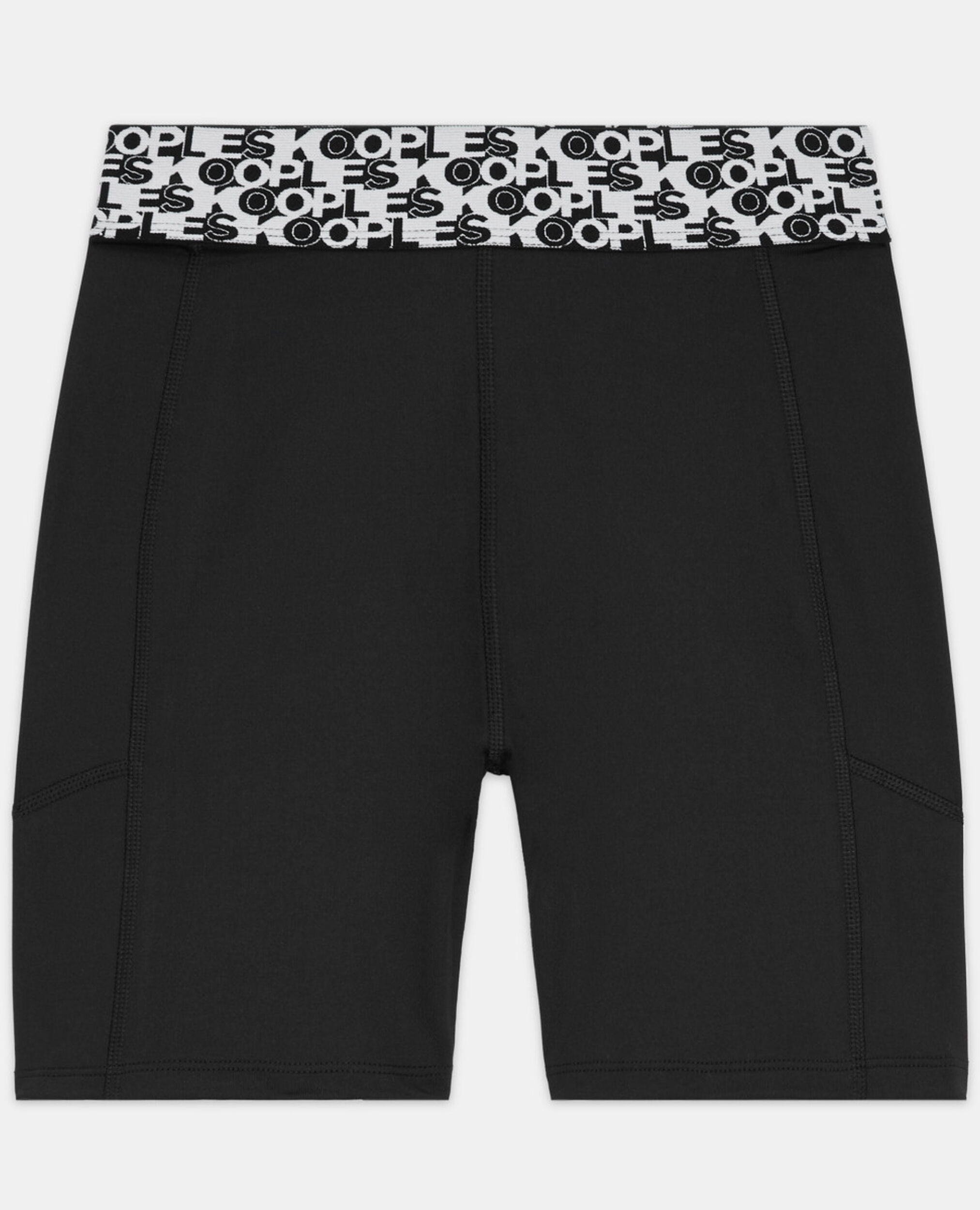 Technical cycling shorts with black logo, BLACK, hi-res image number null