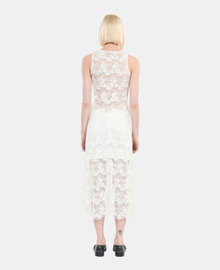 The Kooples WOMEN ECRU long ecru lace skirt