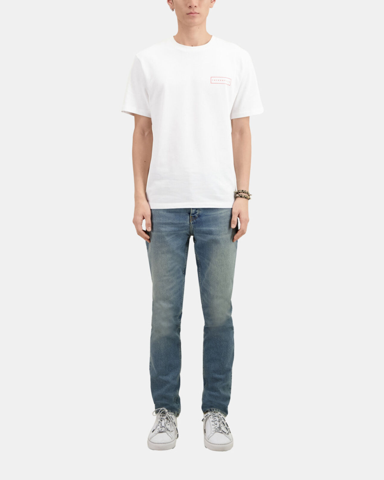 The Kooples HOMME WHITE t-shirt homme blanc avec sérigraphie x rated