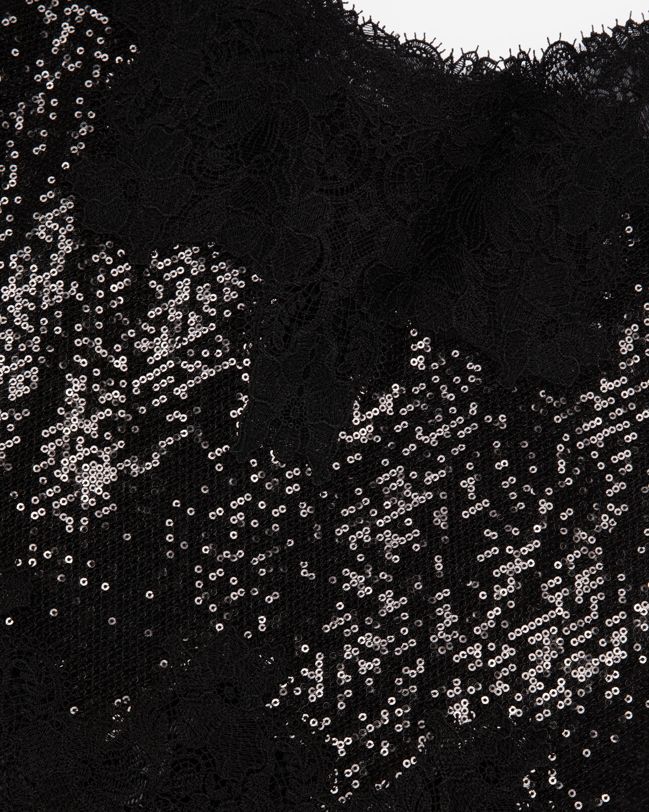 The Kooples WOMEN BLACK black sequin camisole
