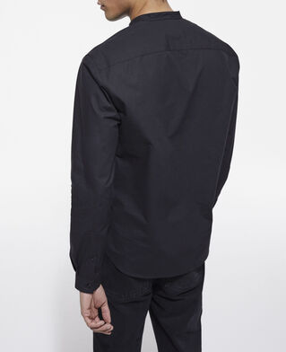 The Kooples HOMME BLACK chemise col mao noire