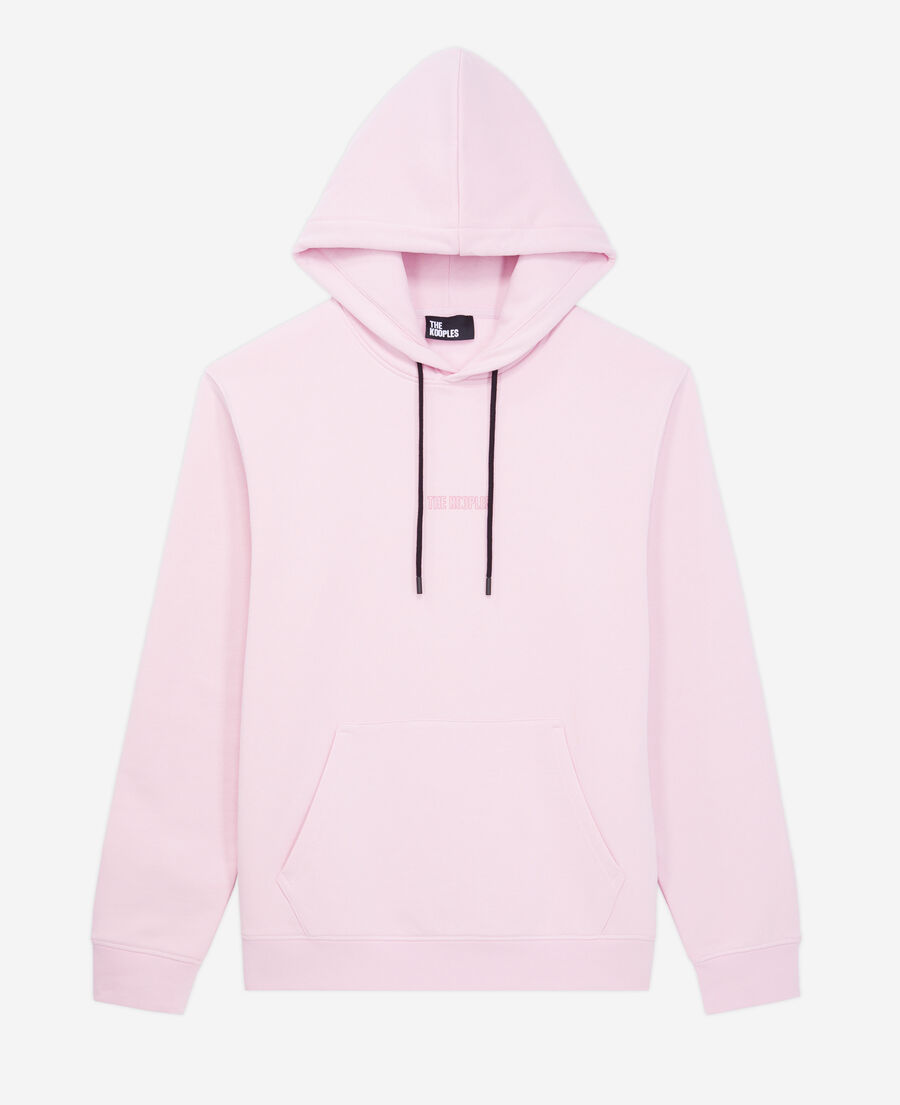 sweatshirt à capuche rose avec logo