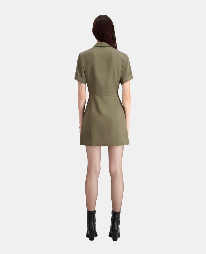The Kooples WOMEN KAKI short khaki dress