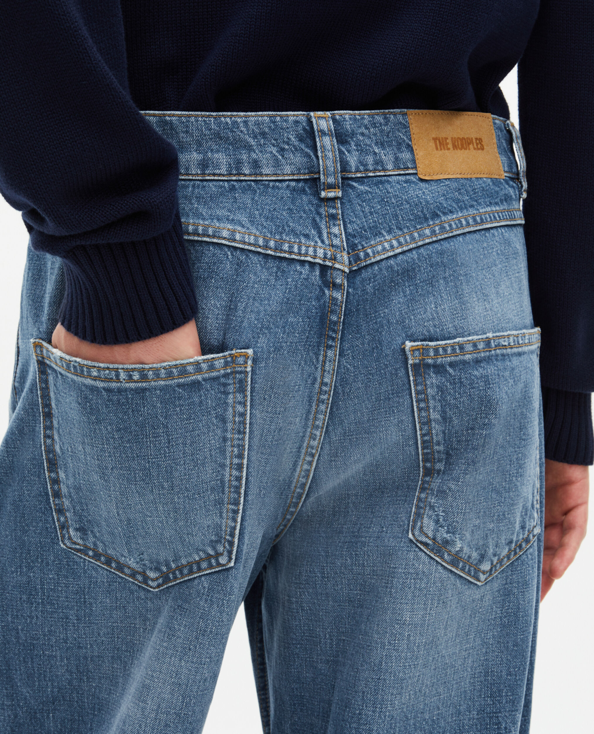 Blue baggy jeans, BLUE, hi-res image number null