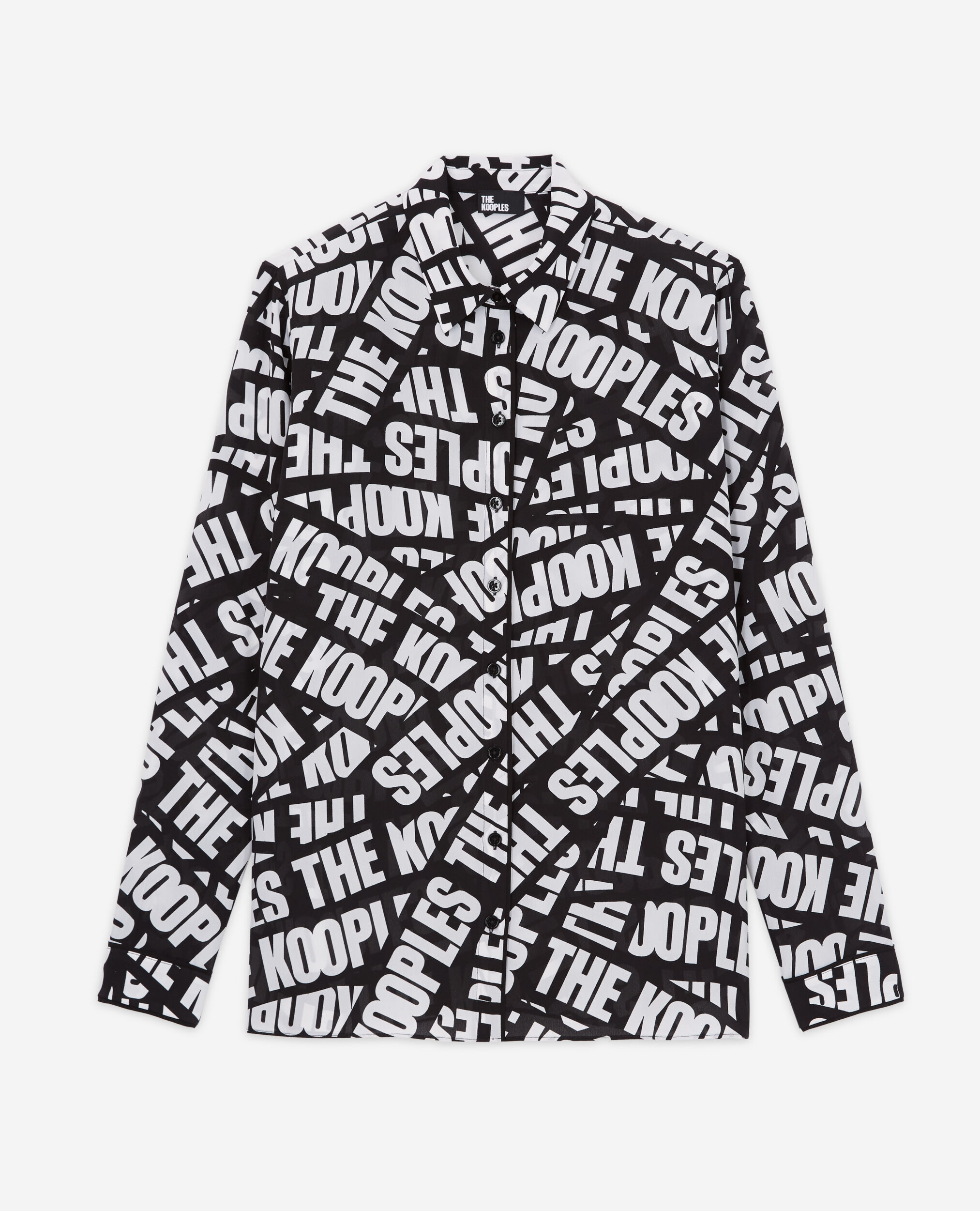 Chemise fluide Tape logo, BLACK / WHITE, hi-res image number null
