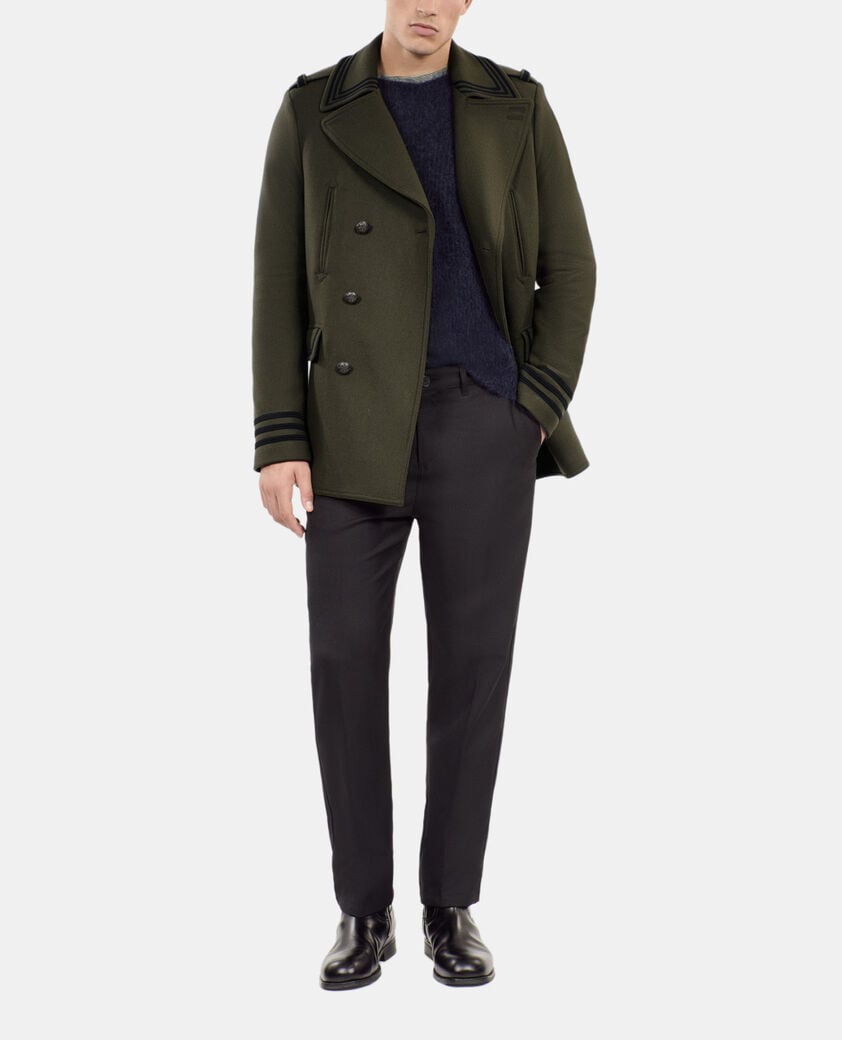 The Kooples MEN KAKI khaki officer-style pea coat