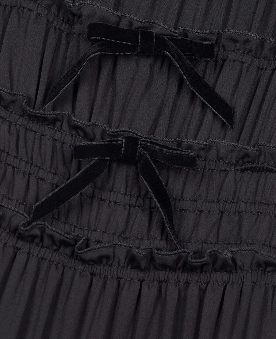 The Kooples FEMME BLACK robe courte avec nœuds noire