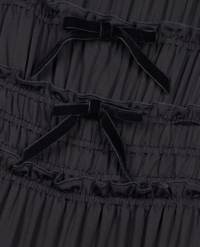 The Kooples FEMME BLACK robe courte avec nœuds noire