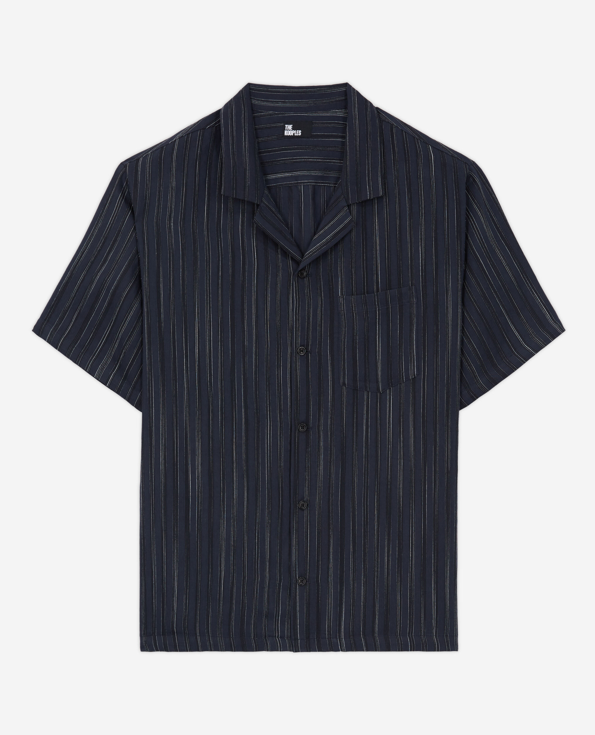 Camisa rayas azul marino, DARK NAVY-ECRU, hi-res image number null