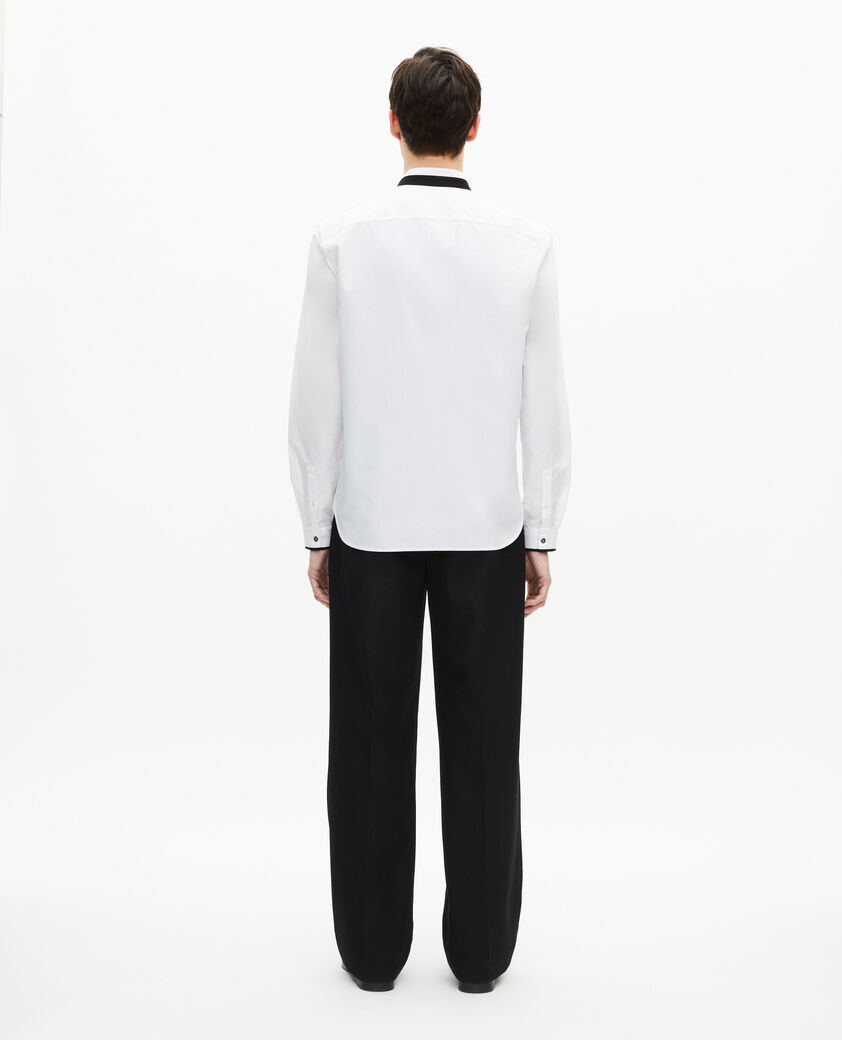 The Kooples HERREN WHITE weißes formelles hemd mit offizierskragen