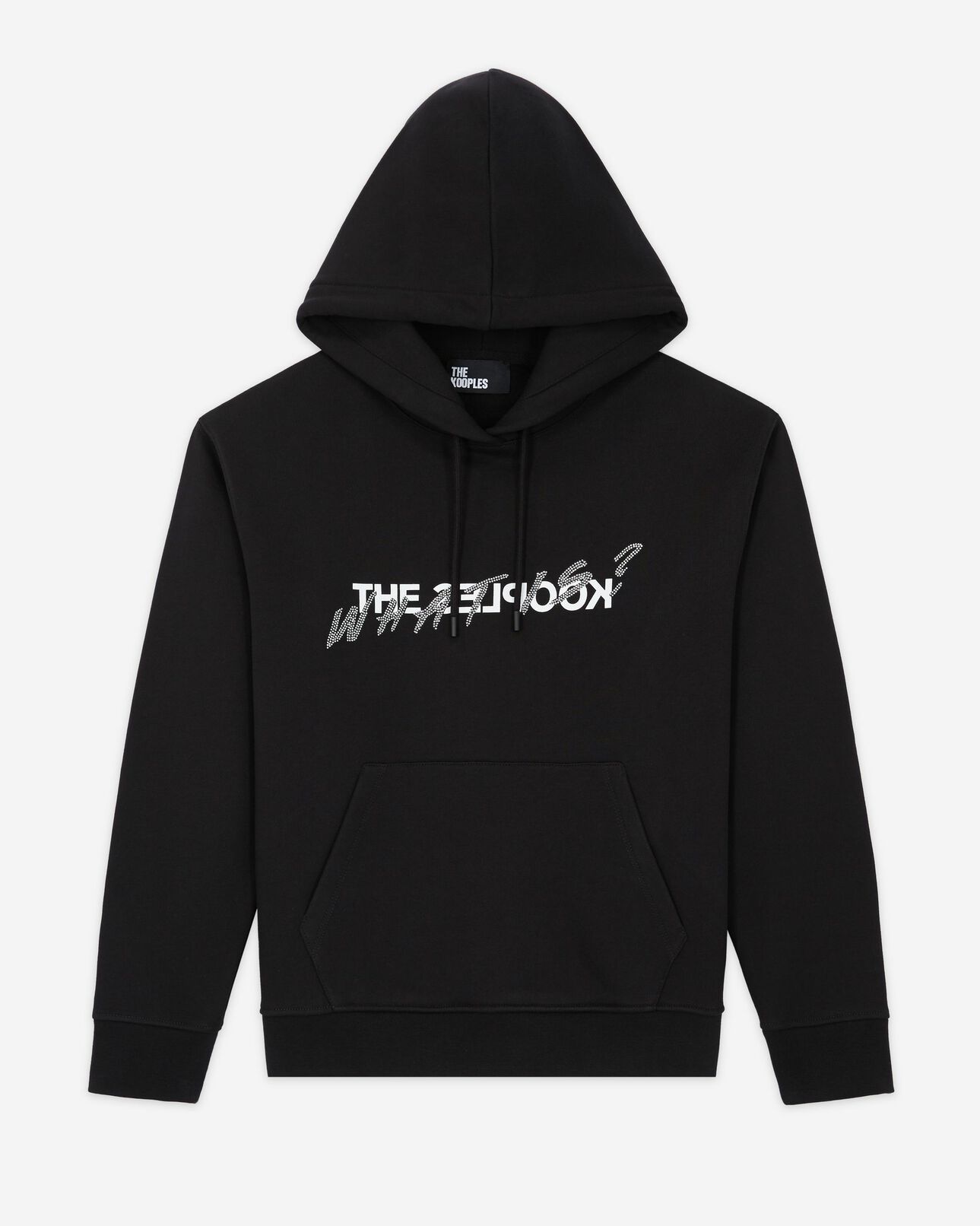 The Kooples DAMEN BLACK damen schwarzes sweatshirt mit „what is“-strassbesatz