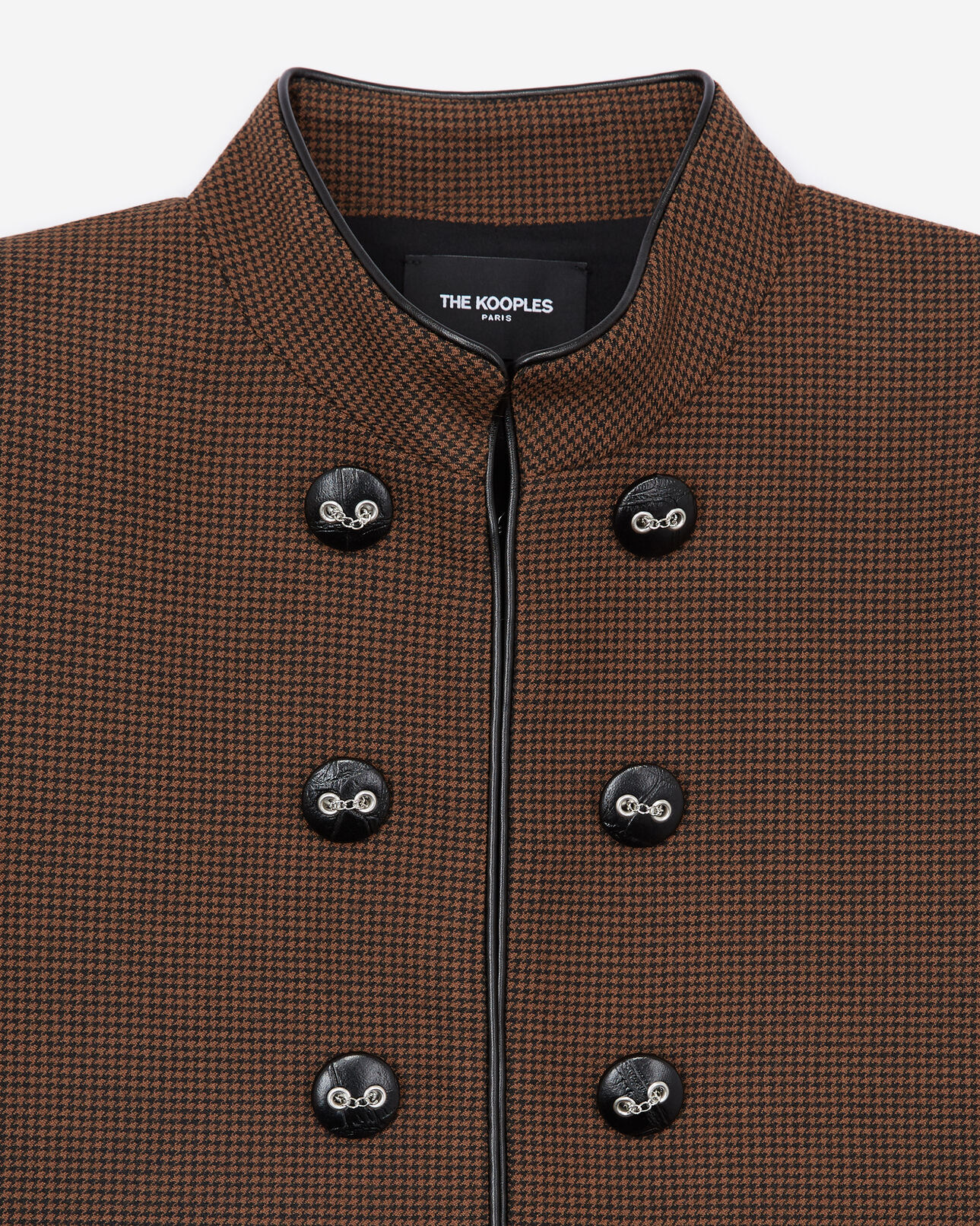 The Kooples FEMME BROWN veste fluide marron style officier