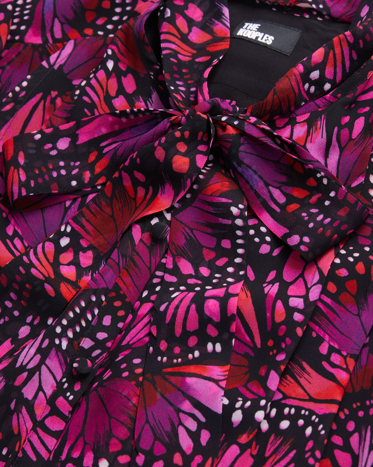 The Kooples WOMEN PINK printed top with ruffles