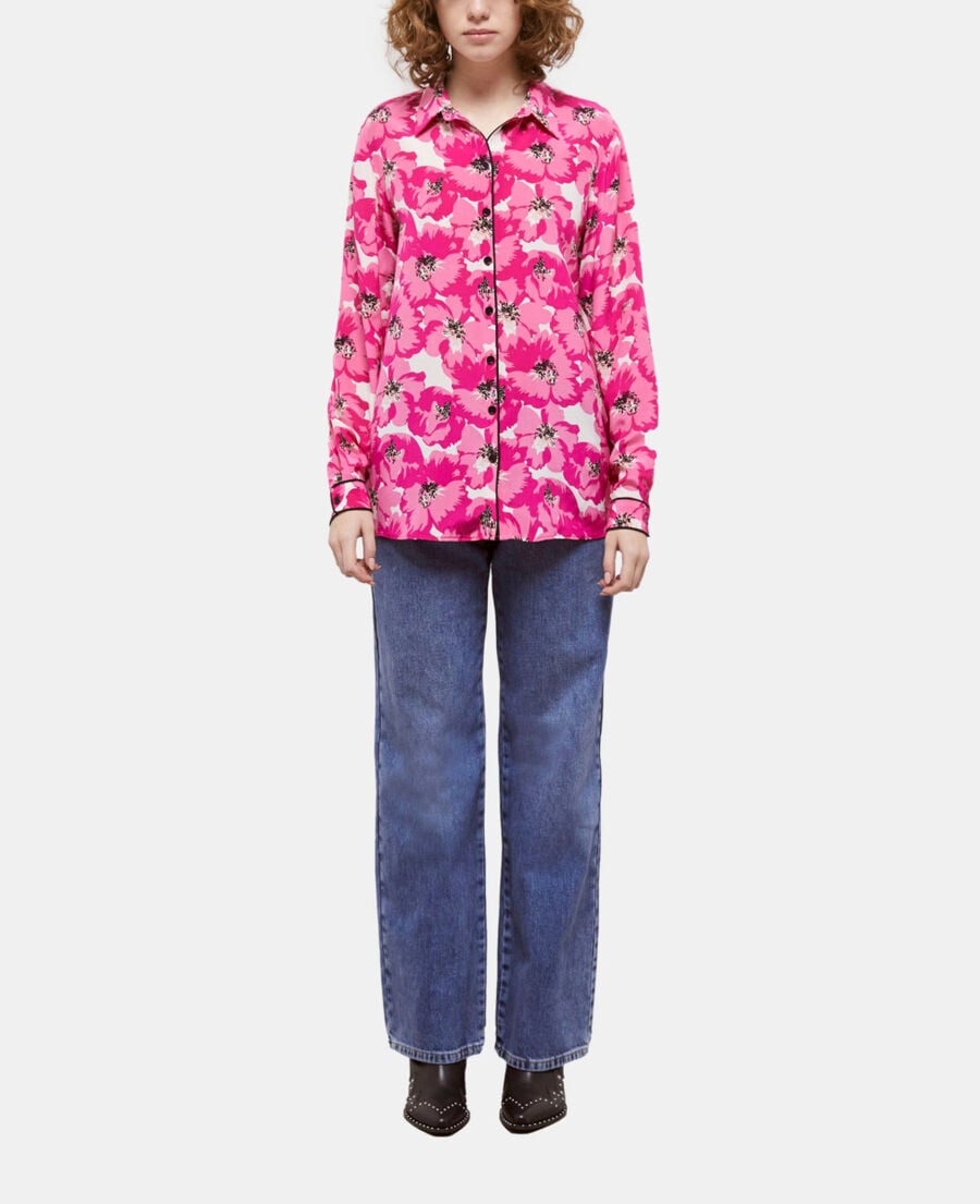 The Kooples FEMME PINK chemise imprim&eacute;e en soie