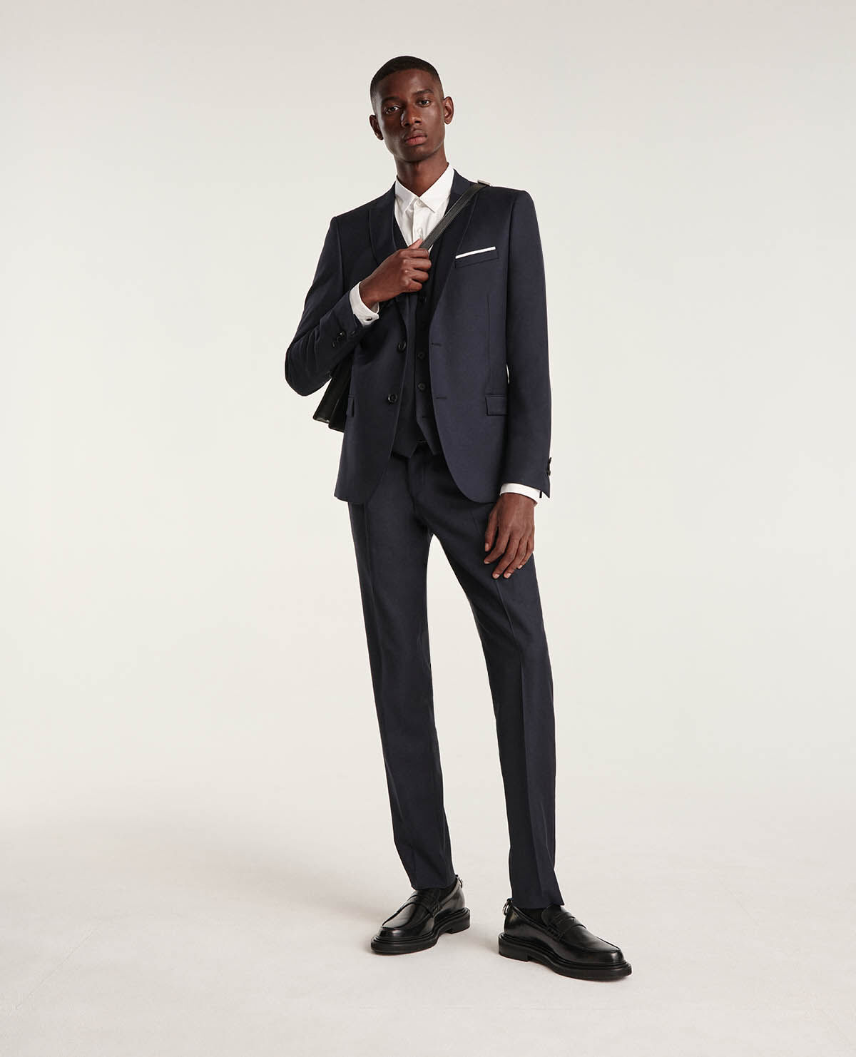 Gilet costume bleu marine laine boutonn The Kooples France