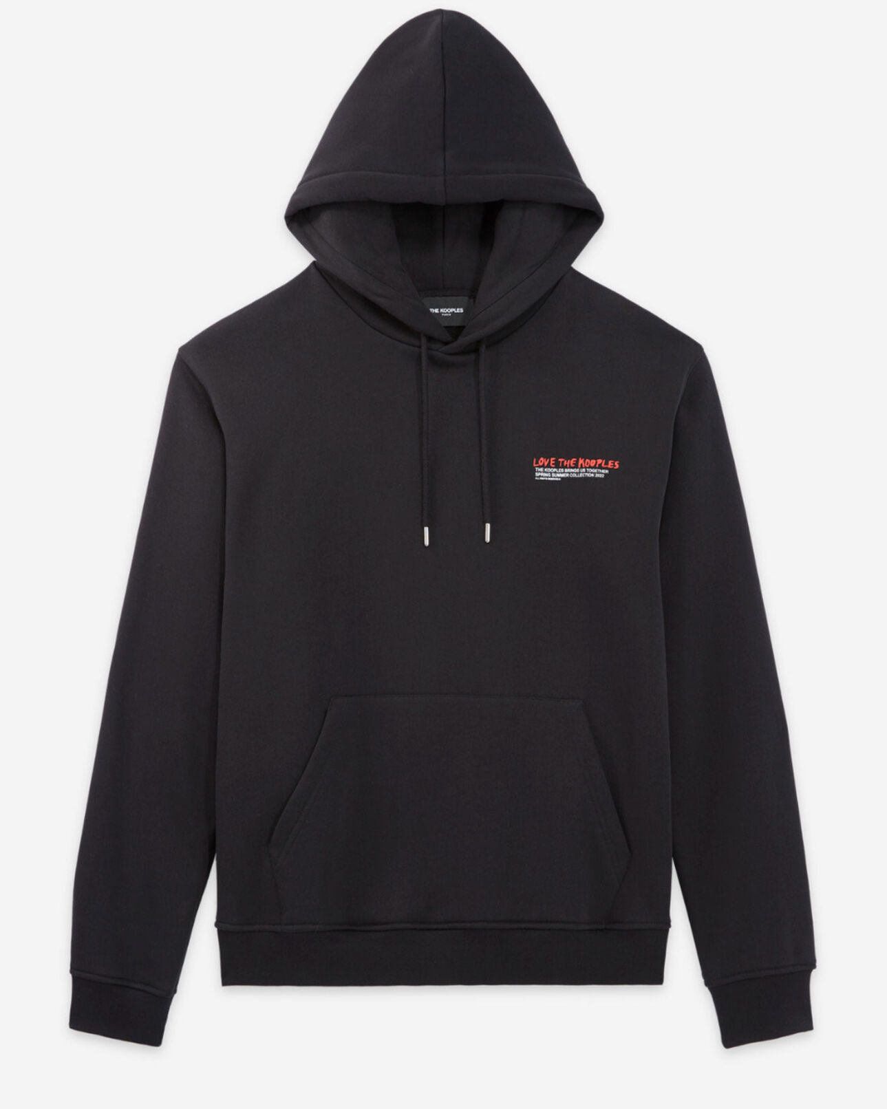 The Kooples HOMME BLACK sweat coton noir motif love the kooples