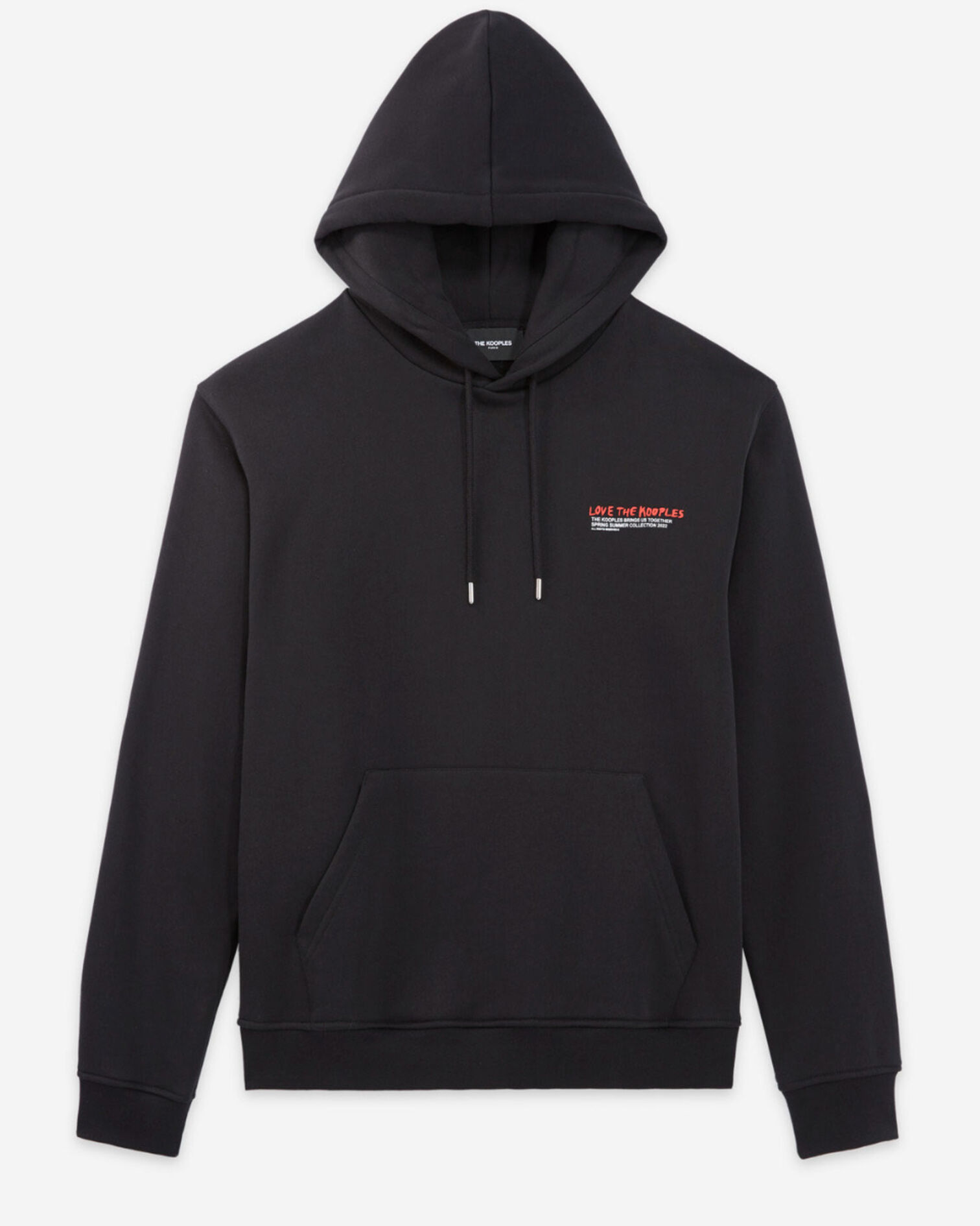 Sweat coton noir motif Love The Kooples, BLACK, hi-res image number null