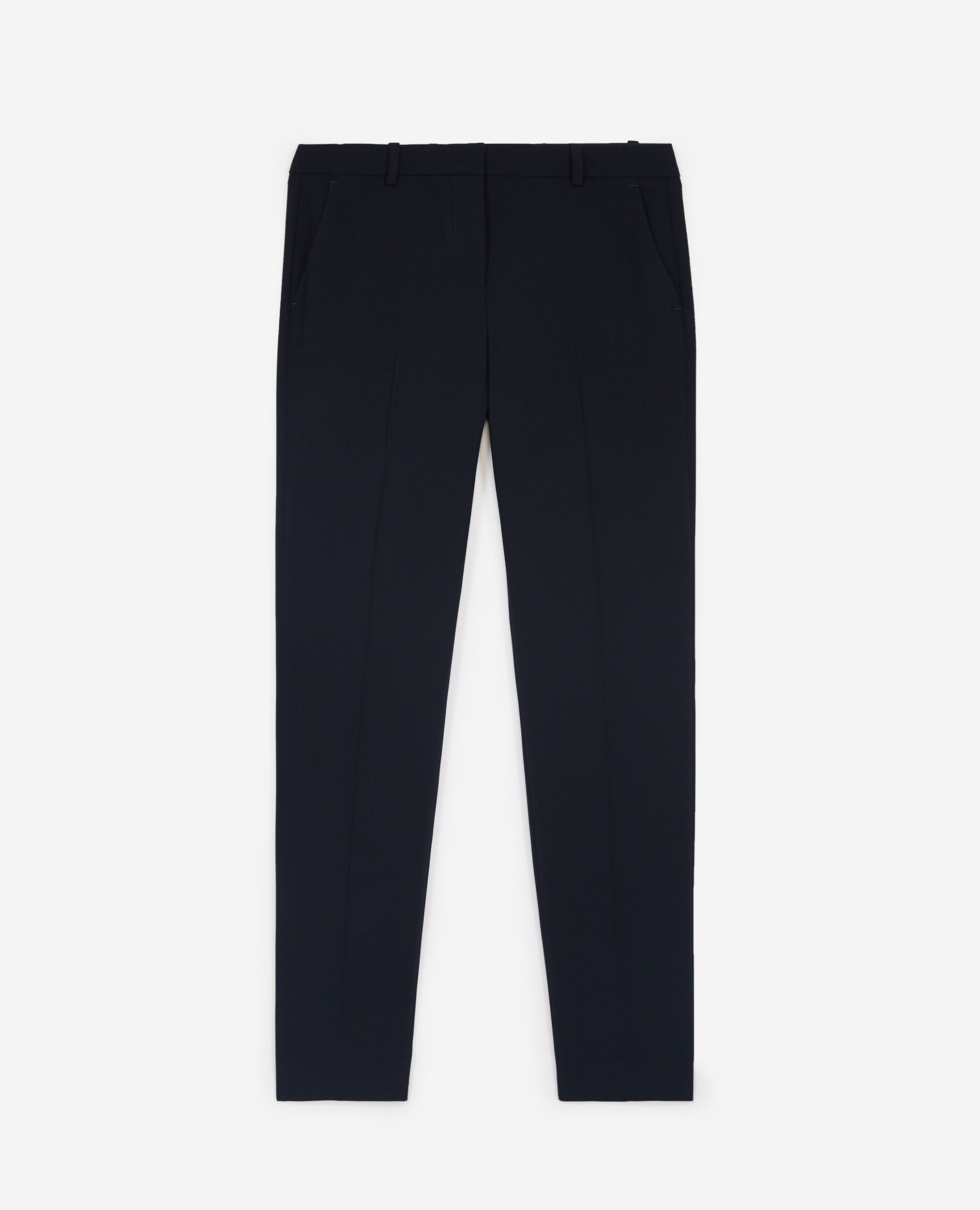 Flowing navy blue suit trousers, NAVY, hi-res image number null