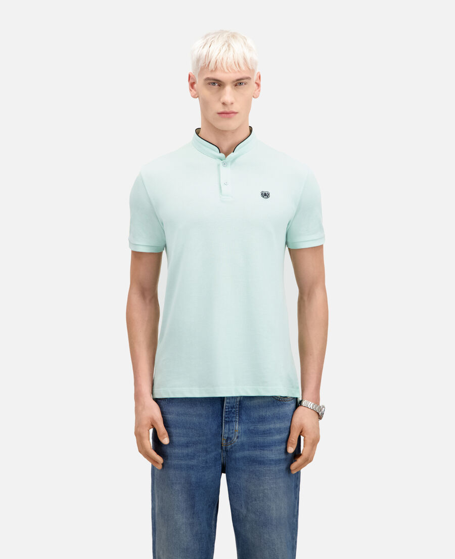 camisa polo verde algodón