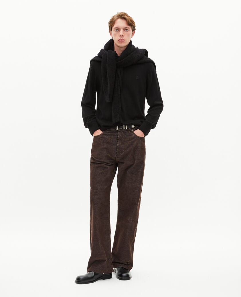 The Kooples MEN TABACCO brown corduroy baggy jeans