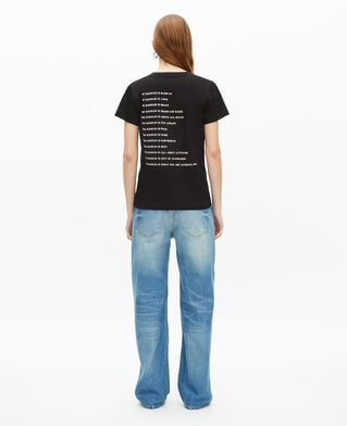 The Kooples DAMEN BLACK was is ein schwarzes t-shirt mit neoneffekt