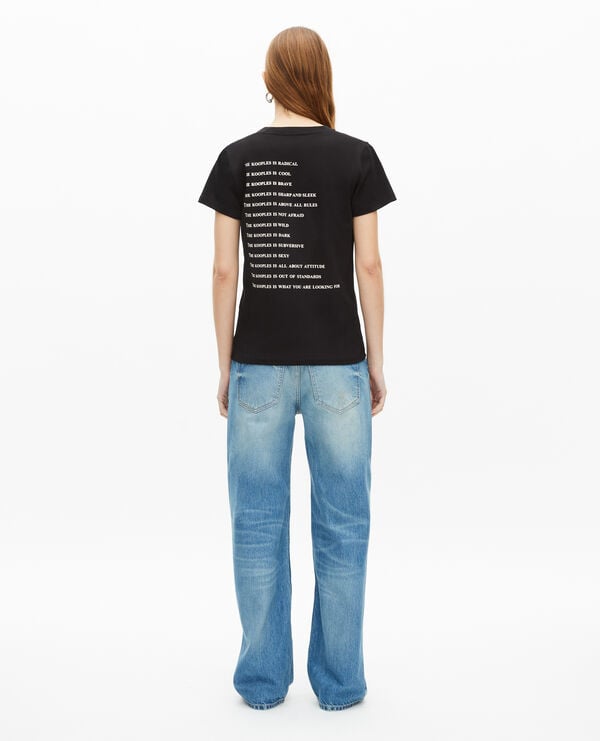 The Kooples FEMME BLACK t-shirt what is effet néon noir