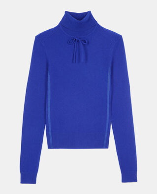 The Kooples FEMME BLUE ELECTRIC pull en cachemire bleu électrique