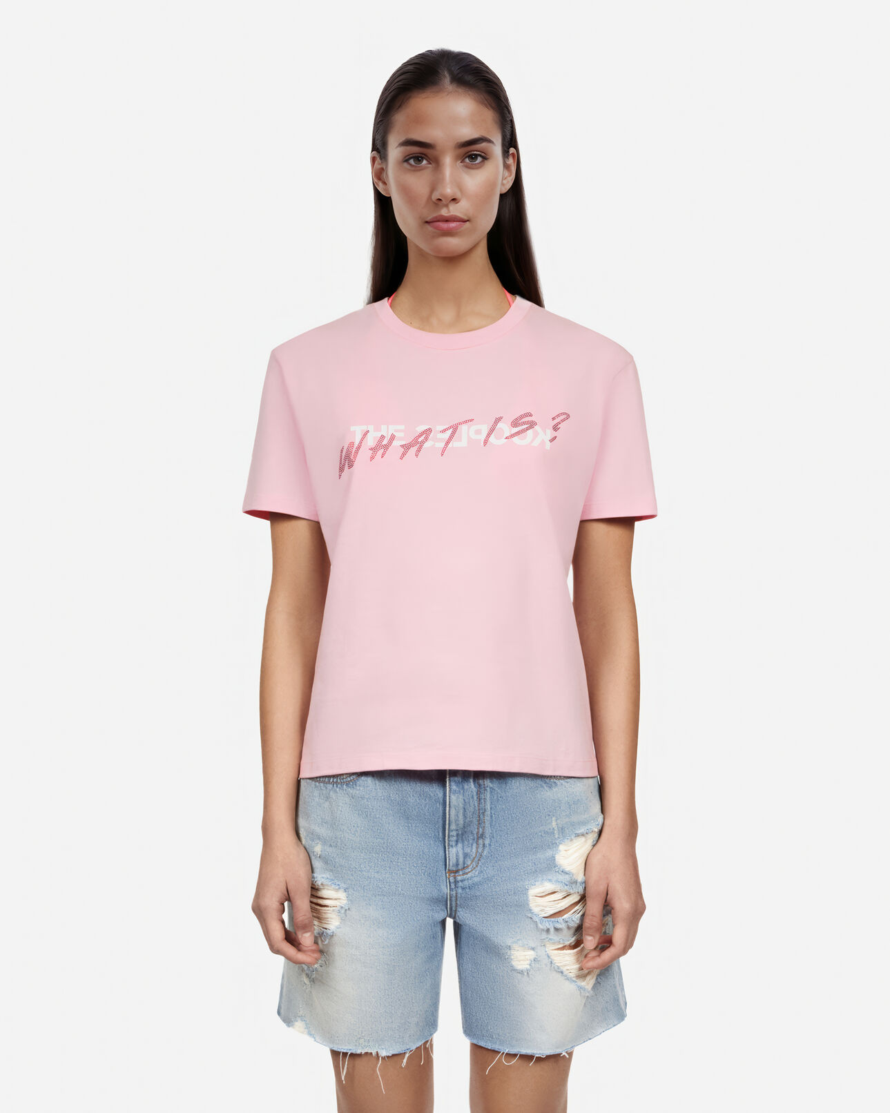 The Kooples MUJER POWDER PINK camiseta what is rosa strass