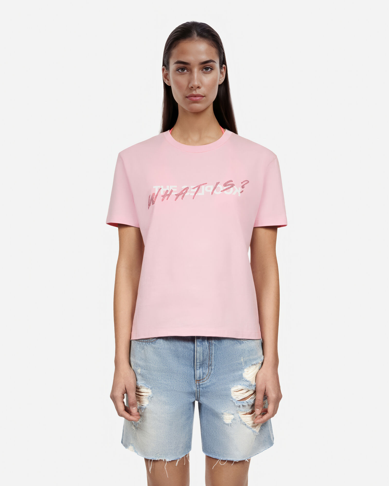 Camiseta What is rosa strass, POWDER PINK, hi-res image number null