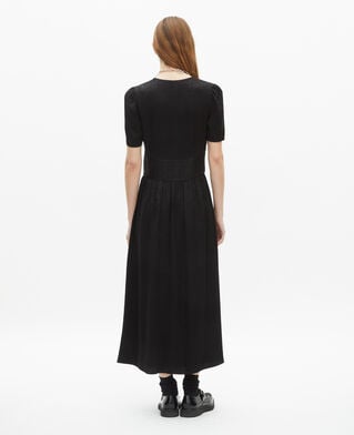 The Kooples F BLACK black jacquard maxi dress