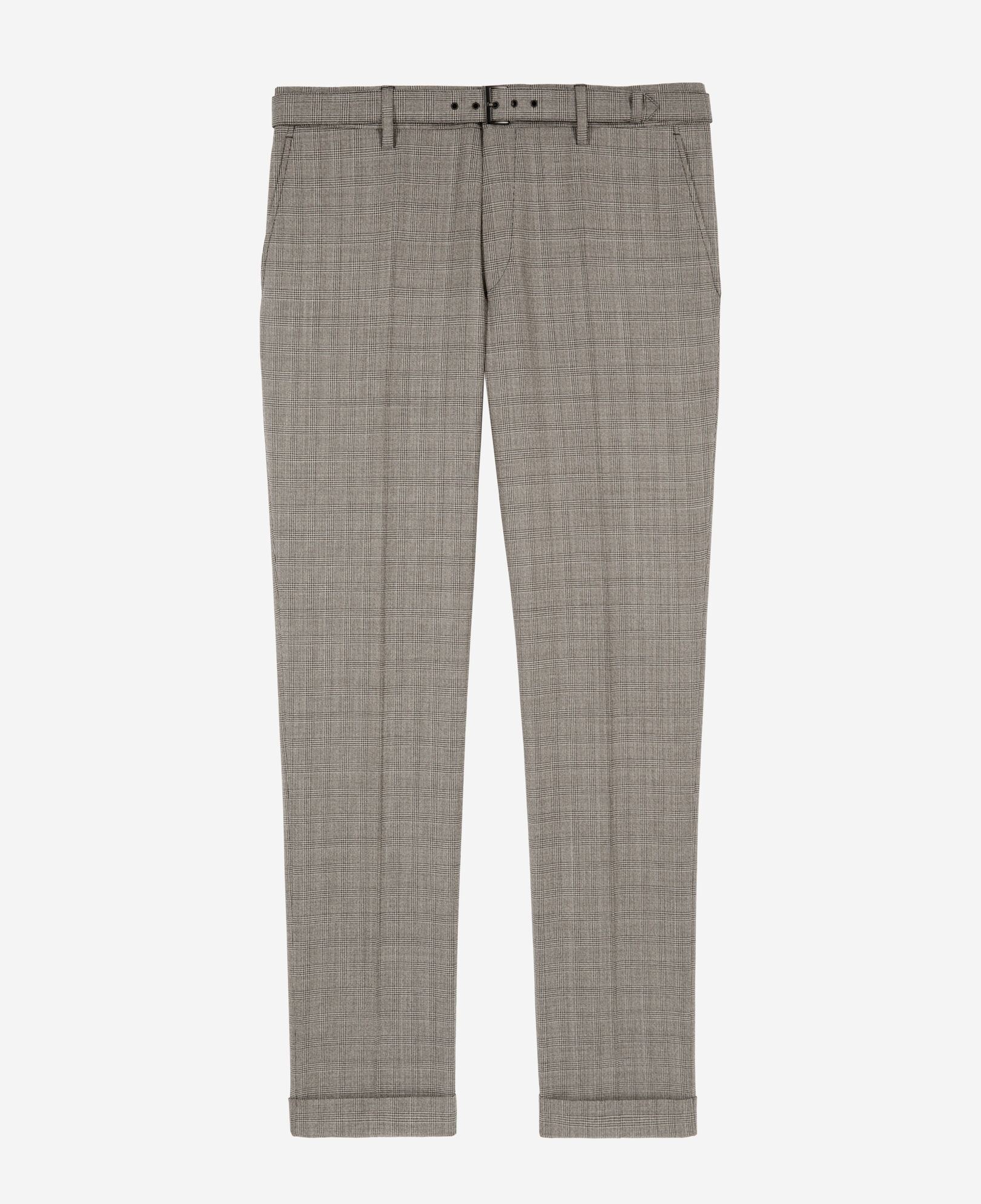 The Kooples HERREN BEIGE MELANGE beige anzughose aus prince-of-wales-wolle