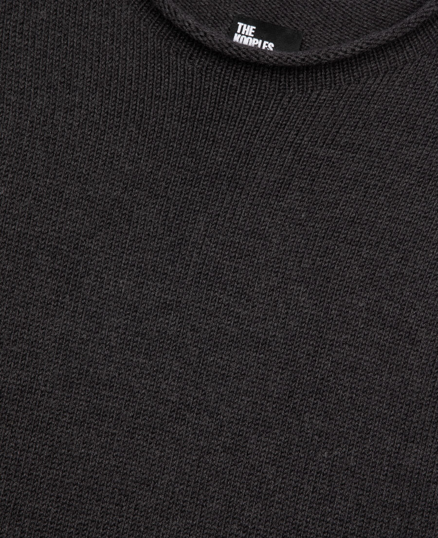 The Kooples MEN MIDDLE GREY MEL grey wool sweater