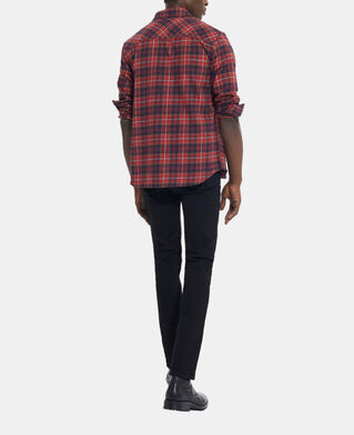The Kooples HOMME RED / BLACK chemise col classique à carreaux