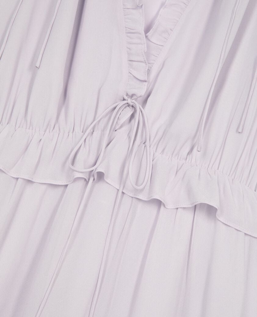 The Kooples F LIGHT PURPLE short dress with lilac ruffles