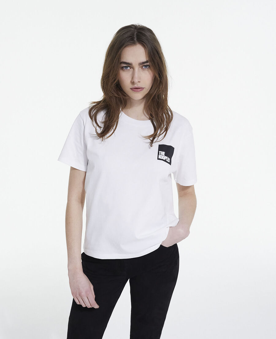 white t-shirt with the kooples logo