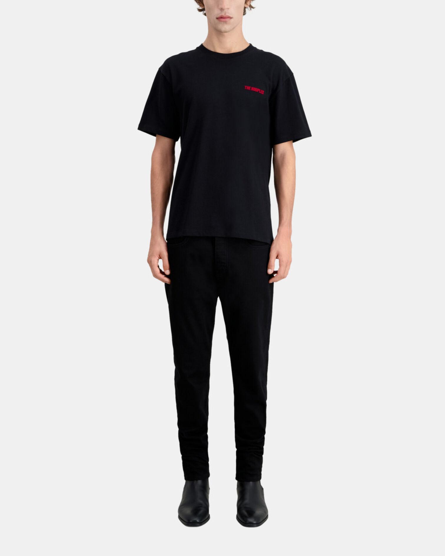 T-shirt Homme noir avec sérigraphie logo, BLACK, hi-res image number null