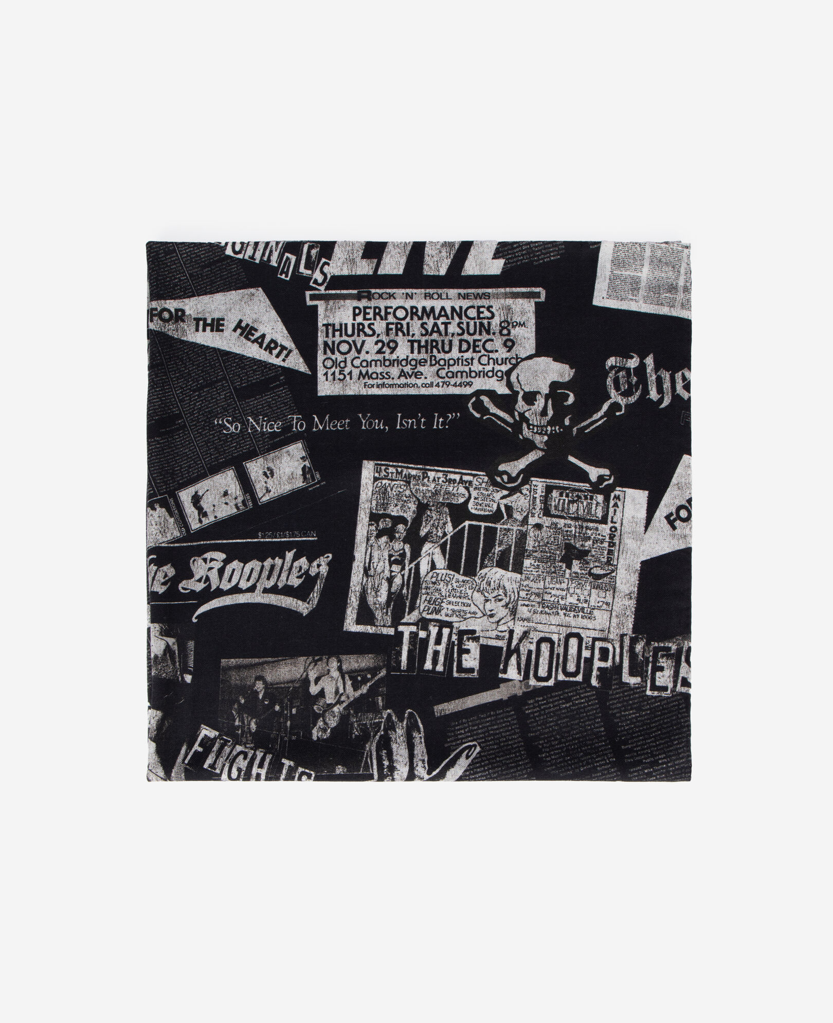 The Kooples WOMEN BLACK WHITE printed wool and silk scarf