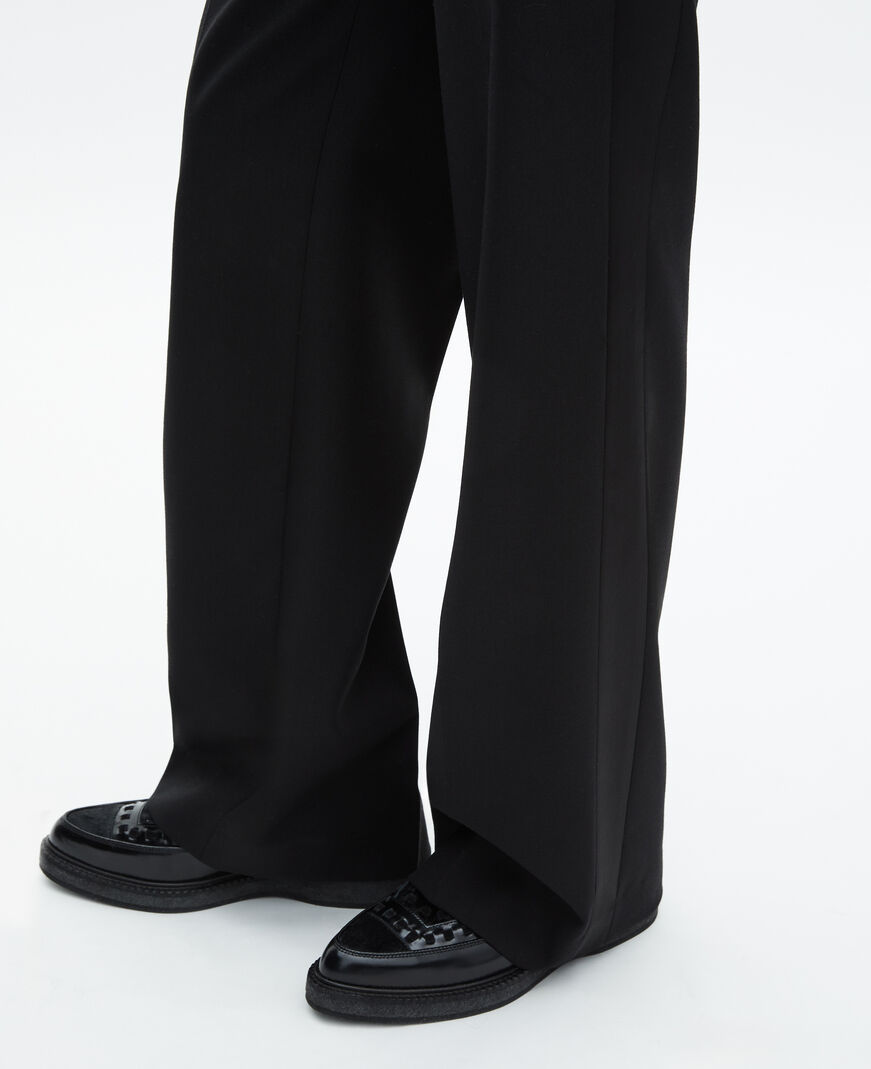 The Kooples FEMME BLACK pantalon de smoking large noir