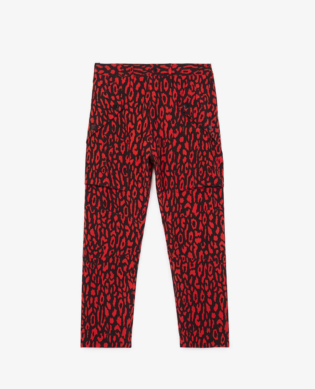 Red leopard print trousers top